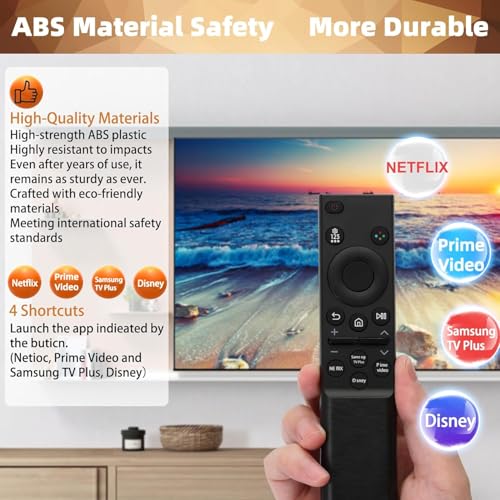 Image of Replacement for Samsung Smart TV Remote Control, Universal Compatible with All Samsung TVs, BN59-01388A for CU7000 /DU7200, for 2015-2026 All Crystal UHD, Frame, QLED, OLED, Neo QLED Smart TVs
