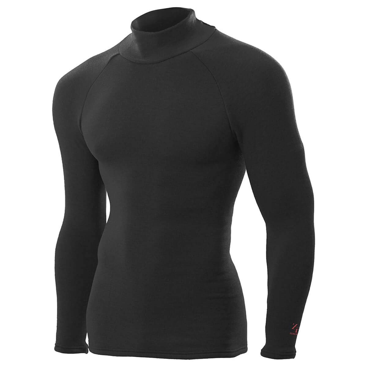 ZEROFIT Mens 2026 Heat Rub Ultimate Mock Neck Baselayer - Black - L