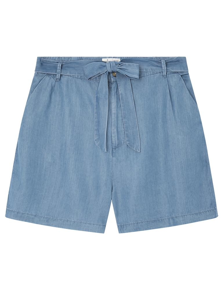 SPRINGFIELD Tencel Fluid Bermuda Shorts for Women, Smoky Blue, 14