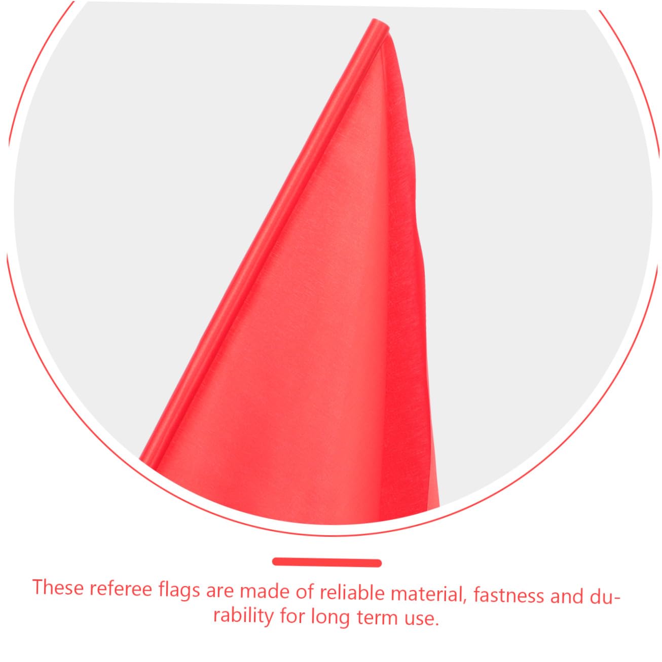 Toyvian Bandierine da Arbitro Rosse in Poliestere e Legno 4 Pezzi 30x40cm Facile da Trasportare e Resistenti per Segnalazione Gare Sportive