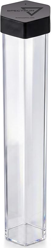 BCW Large Playmat Tube | One Tube - Single Hexagon Playmat Holder for 24" x 14" Mats | Plastic MTG Mat Tube | Protective Storage Case for TCG, MTG, and Card Games