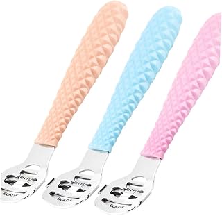 LOLIPPYY 3piezas Herramientas Para Pedicura Con Cuchillas Duraderas Para Eliminar Durezas y Piel Muerta De Pies Colores Claros Azul Champán Rosa Uso Profesional y Doméstico