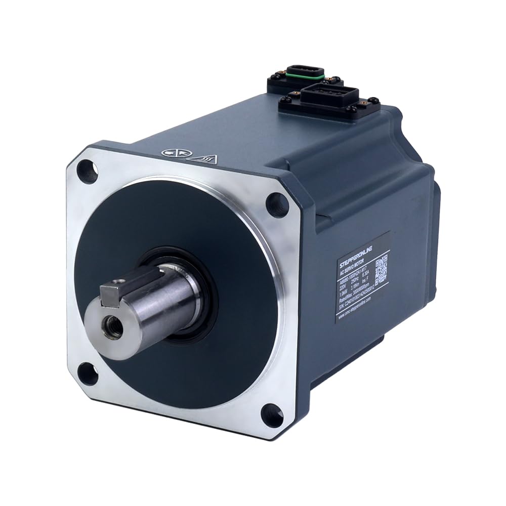 STEPPERONLINE Kit servomotore AC serie A6 1000 W, servomotore 3000 rpm, 3,18 Nm, 17 bit, convertitore assoluto IP67 + 1000 W impulso/RS485/servomotore AC analogico + cavo da 3 m