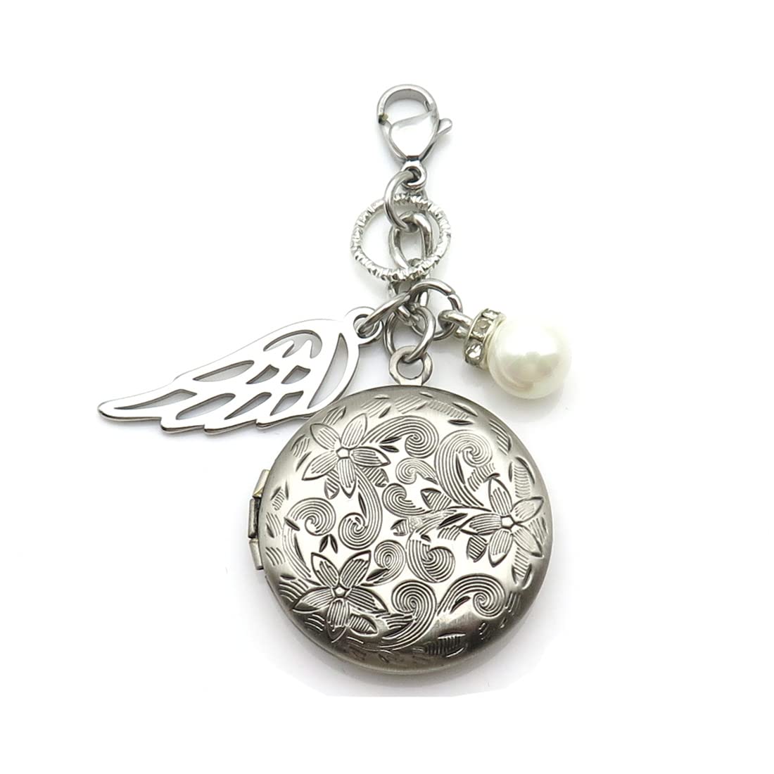 IDLAN Bouquet Locket Photo Charm Wedding Bouquet Memory Charm Memorial Bride Pendant Memorial Photo Keepsake