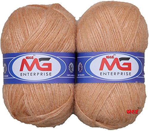 Image of M.G Feather Soft Skin 200 gm Hand Knitting Wool /Art Craft Soft Fingering Crochet Hook Yarn, Needle Acrylic Knitting Yarn Thread Dyed A