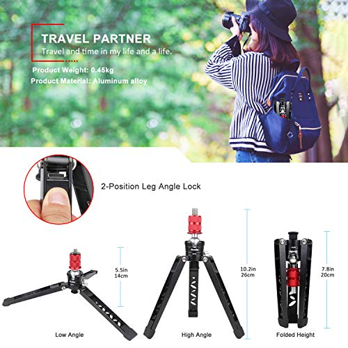 Avella 3-Leg Monopod Feet MPB1 Tripod Stand Base with 3/8-16 Female to 1/4-20 Male Tripod Thread Reducer Screw Adapter, Max Loading 13.2 lb