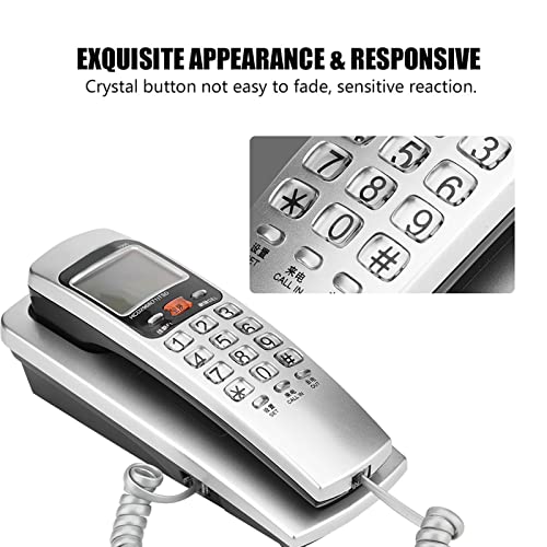 Teléfono fijo con cable y Caller ID estándar FSK DTMF miniatura 5