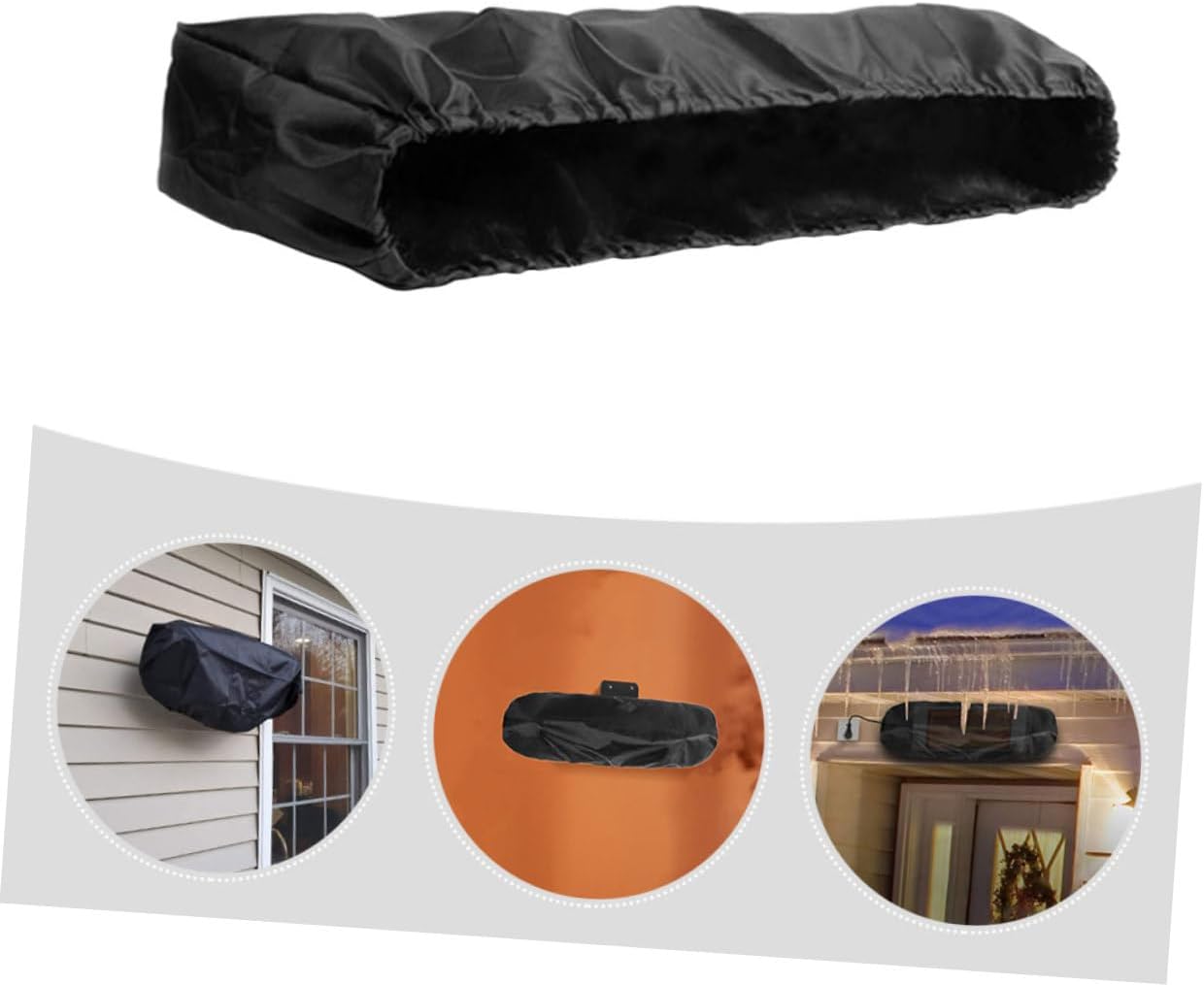 Happyyami 4pcs Patio Heater Cover Wall Plug Heater Patio Heater Top Cover Baseboard Heater Covers Patio Heater Protector Heater Sleeve Portable Deck Wall-mounted 420d Oxford Cloth