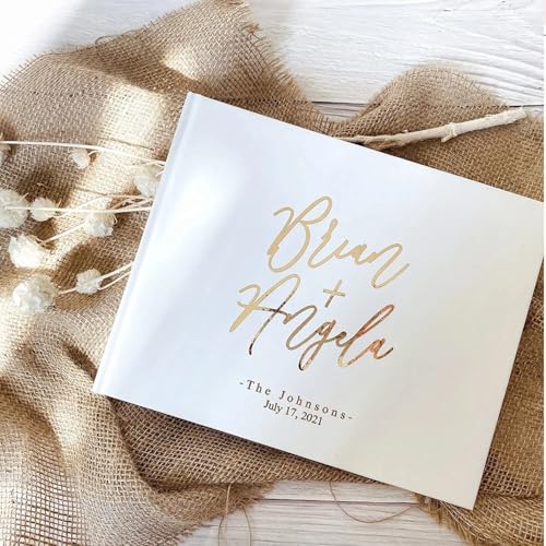 Libro De Visitas De Boda Personalizado, Libro De Visitas De Boda Personalizado, Diario De Boda, Elegante Libro De Mensajes De Sr. Y Sra., Libro De Visitas Personalizado For Boda, Álbum De Fotos