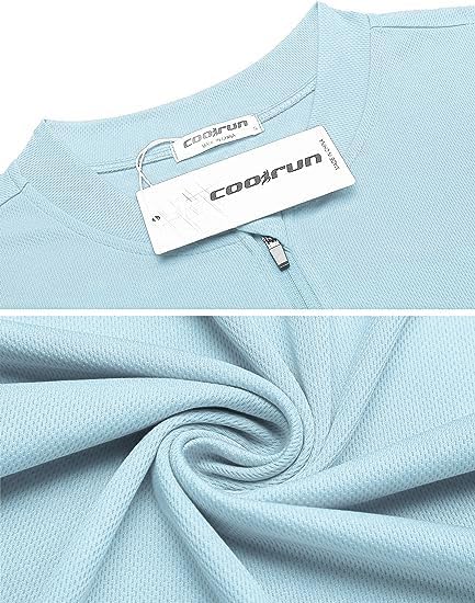 COOrun Womens Golf Shirt Collarless Polo Tank Tops with 1/4 Zip Sleeveless Athletic Tennis Shirts for Women - Image 5