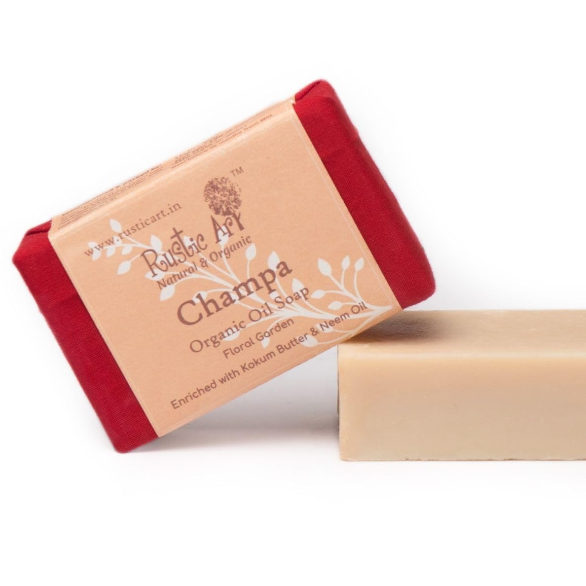 Rustic Art Champa Organic Soap | Cold-Processed Handmade | Orange, Kokum Butter & Neem for All Skin Types | Vegan, Natural | 100 g-image-10