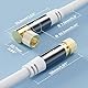 KabelDirekt – SAT Kabel weiß, Koaxialkabel, Satellitenkabel, 90° gewinkelt/gerade – 3m – TV Kabel mit F-Stecker, geschirmt, bruchfeste Metallstecker (ideal für HDTV, Radio, DVB-T, DVB-C, DVB-S/-S2)
