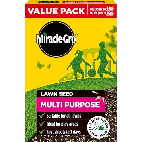 Miracle-Gro Multi Purpose Lawn Seed Child & Pet Friendly Coverage 33m2 1kg Box