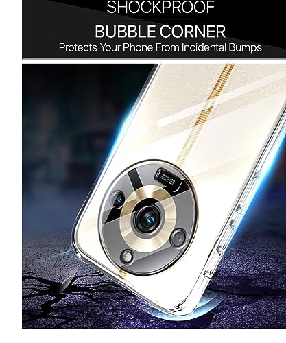 Image of COVERBLACK Soft Rubber Back Cover for Realme 12Pro -RMX3842 - Transparent