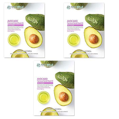 Mirabelle Avocado Fairness Facial Mask (Pack of 3)