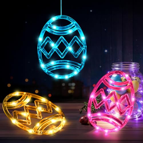 Lumières de fenêtre de Pâques œuf LED sans fil pour éviter les câbles visibles sur la vitre - 6