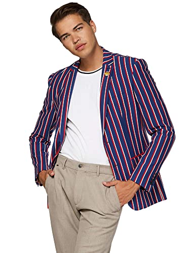 Opposuits Men's Tall Size Supportswear-Cheer Stripes-Cobalt Blue