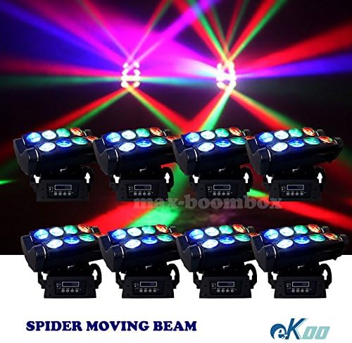 8 Units! EKOO Spider Beam 8X10W CREE RGBW LED's Moving Head Stage Light DJ Club American