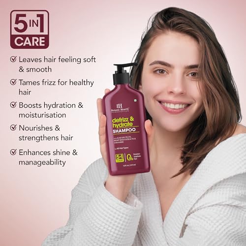 Image of Botanic Hearth Kakadu Plum Shampoo Infused With Hemp Seed Extracts & Ceramide | Clarifying Shampoo To Defrizz, Hydrate & Strengthen Hair | Paraben & Sulfate Free | For All Hair Types, 16 Fl Oz