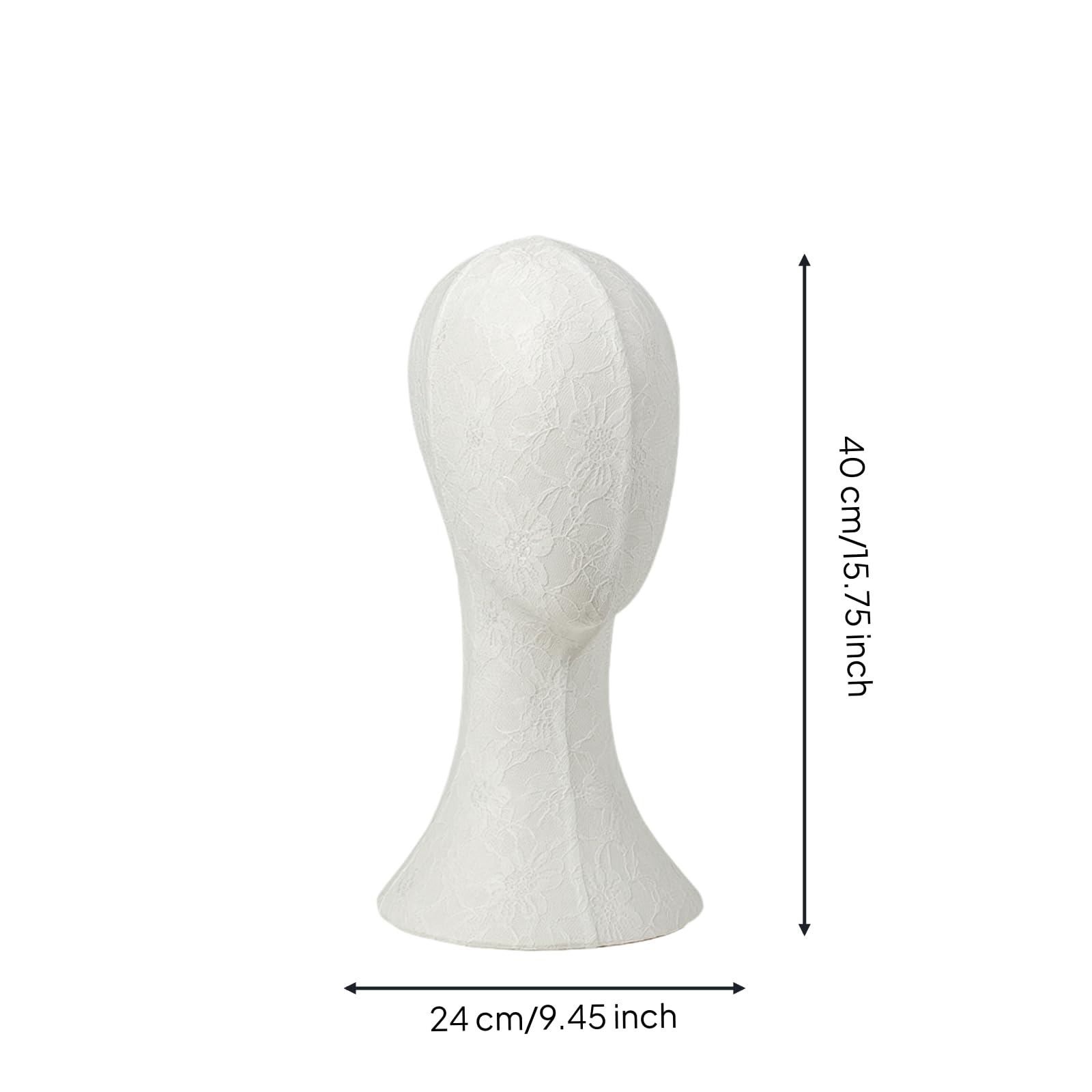 Milageto Hutständer Ausstellungsständer Kopf Kopfbüste Kopfform Präsentationsständer für Hutgeschäft Hutladen Hutdisplay Hutausstellung Hutablage Schaufensterdekoration, 40CM, Spitze