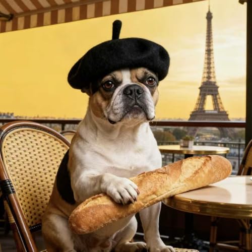 Gorra Boina para Perro Estilo Francés miniatura 3