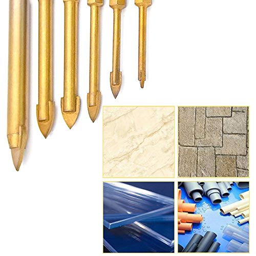 Iwobi 6 pezzi Punte Trapano per Vetro in