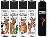 4er Set Rentiere Clipper + 1 zufälliger Clipper + ein Flaschenöffner als Key Ring Motiv All u need