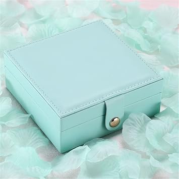 Jewelry Packaging Jewelry Display Gift Boxes Portable Jewelry Box Earrings Ring Small Jewelry Box Color Blue, Size 12 * 15CM