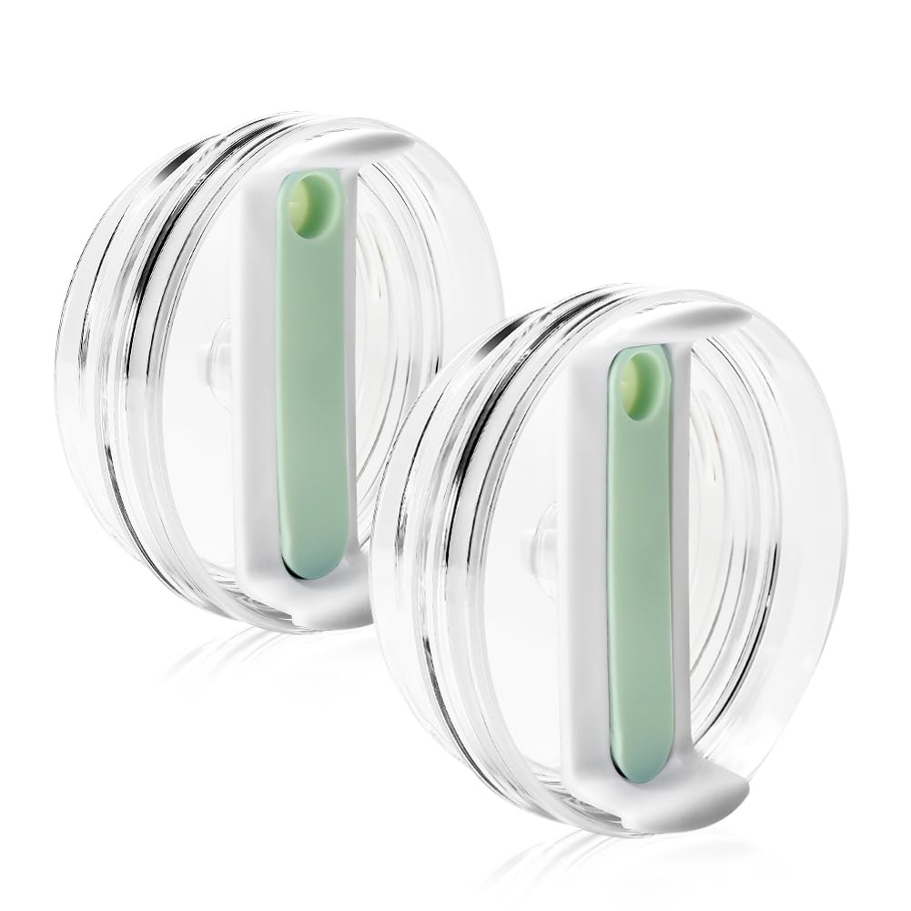 2 packs Tumbler Lids for 40 oz Stanley Cup Accessories Spill kids proof splash 40oz Transparent Cup Covers coffee mugs swivel lid Cup cover? Green