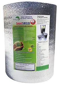 SmartSHIELD -5mm 24''X50ft Reflective Insulation Roll, Foam Core Radiant Barrier, Thermal Foil Insulation - Engineered Foil