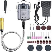 tonchean 1000W Flex Shaft Rotary Tool Kit, 30000RPM Electric Flex Shaft Hanging Grinder Carver Support Forward & Reverse Rotation, High Speed Hanging Grinding Machine with Variable Speed Foot Switch