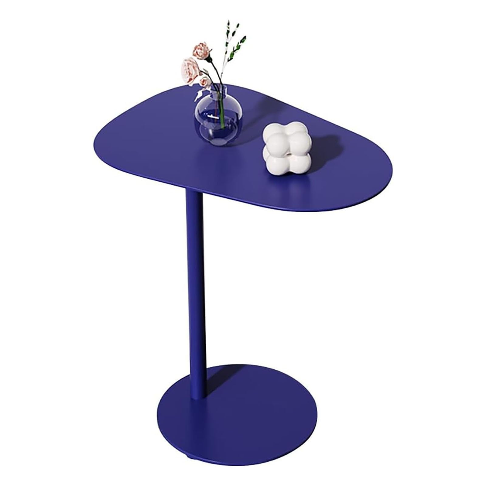 Table basse ovale en fer 50x38 cm meuble d'appoint pour salon