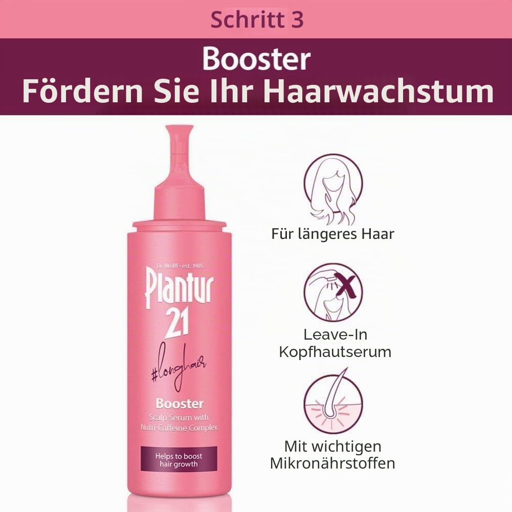 Plantur 21 #longhair Shampoo Conditioner und Haarserum f眉r langes und brillantes Haar | Komplettset verbessert das Haarwachstum und strapaziertes Haar | ohne Silikone