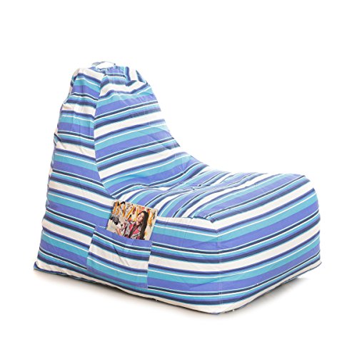 Image of Style Homez Hackey Cotton Canvas Stripes Printed Bean Bag XXL Size Filled with Beans Fillers