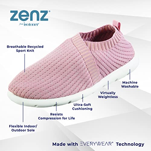 isotoner Zenz Womens Casual Slippers, Lightweight Recycled Sport Knit Summer Slip-Ons2