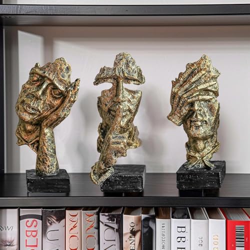 Set de 3 Figuras Abstractas de Pensador en Resina miniatura 4