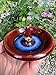 Jewelry Ring Holder Catchall, Handmade Ceramic Stoneware, Cranberry Red with Blue