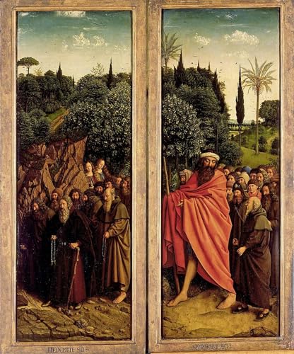 Art Tableau les saints ermites Jan Van Eyck image sur toile décoration murale 60x90