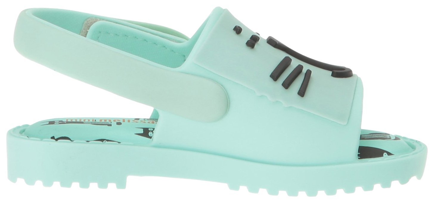 Mini Melissa Baby Girls Mini MIA + FABULA Mary Jane, Mint Shiny, 7 Infant