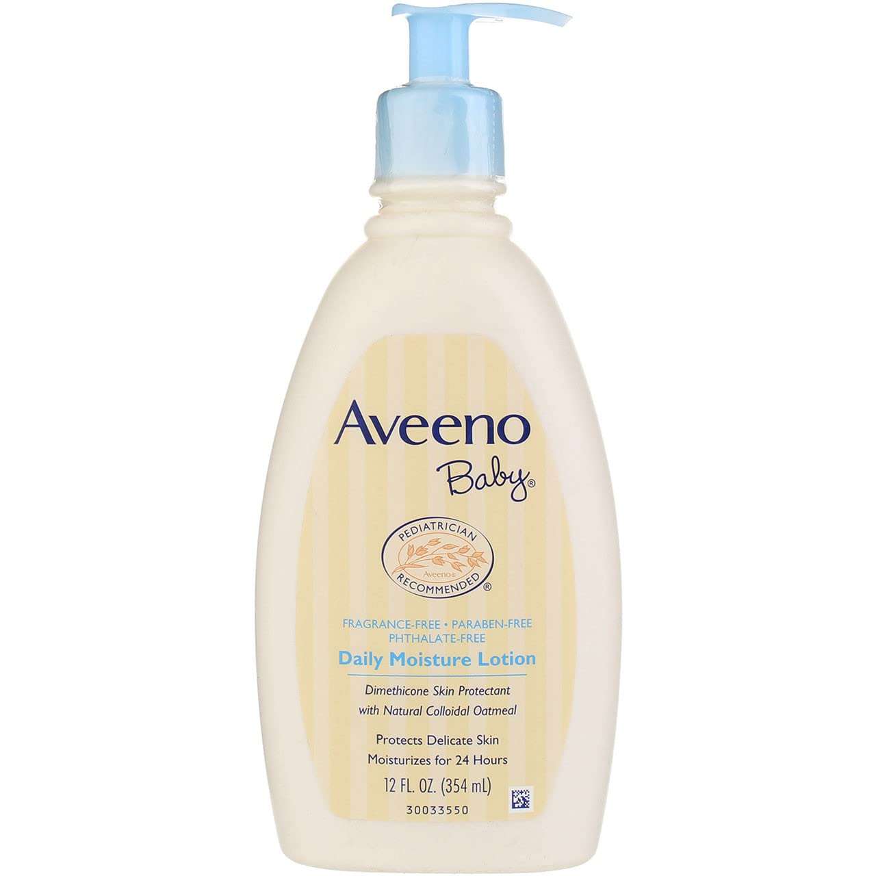 AVEENO Baby Daily Moisture Lotion Fragrance Free 12 oz (Pack of 11)