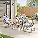 WOLTU Gartenmöbel Set 4-teilig1 Tisch & 1 Zweisitzer-Sofa & 2 Sessel mit Rückenlehne und Armlehnen Ergonomisches Design UV-beständig Balkonmöbel für Terrasse und Balkon, Grau