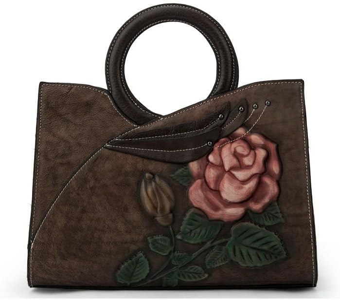 Genuine Leather Shoulder Bag for Women Top Handle Satchel Crossbody Purse Handbag