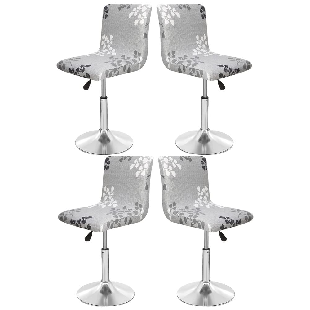 SDNAM Bar Stool Covers Barstool Chair Slipcovers Covers 2/4 Pack Stretch Slipcover Pattern for Short Swivel Dining Chair-Counter Height Side Chairs (Color : #21, Size : 4PCS)