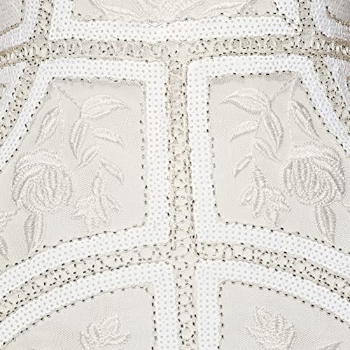 Shy Velvet Sequin Floral Embroidered Bodycon Mini Dress Club Party Cocktail Dresses For Women White #TOP5