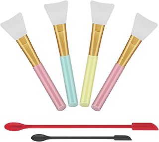 Mini espátula de maquillaje y pinceles de sil...