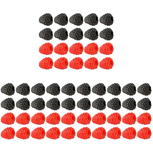 Orfofe 60Pcs Home For Festival Strawberry Desk Decor Strawberries Simulation And Ornaments Vegetable Adornments Models Dessert Photo Household Raspberries Props Emulation #TOP3