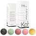 Konjac Sponge Set: (5 Pack) by Kohle Company UK. Organic 100% Natural Facial Cleansing, Suitable for Sensitive Skin, Including Charcoal, Turmeric, French Green, Red & Pink Clay. PLASTIC-FREE Packaging