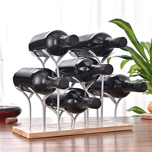 Soporte para Botellas Pequeño de Madera y Metal miniatura 6
