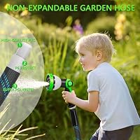 Junredy 50 FT Garden Hose, Flexible Water Hose with 10-Function Sprayer — image 2