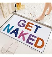 Ukeler Get Naked Bath Mat Bathroom Rugs Cute Funny Bath Mats for Bathroom Decor Soft Absorbent Mi...